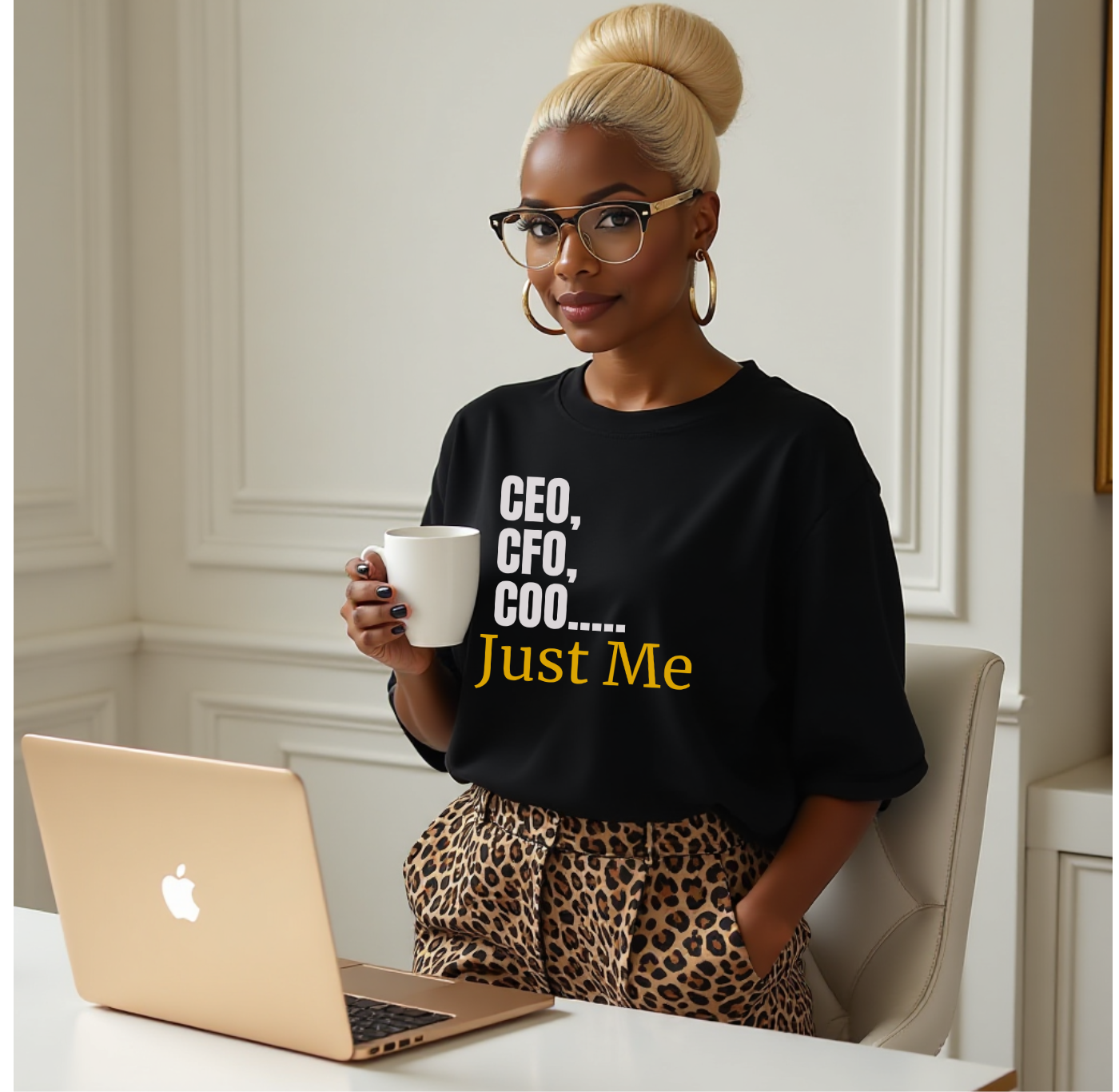 CEO,CFO,Coo... Just Me Unisex Tee-Celebrate Solo Entrepreneurship
