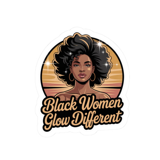 Empowering Kiss-Cut Stickers - Celebrate Black Beauty, Inspirational Decor, Laptop Stickers, Gift for Her