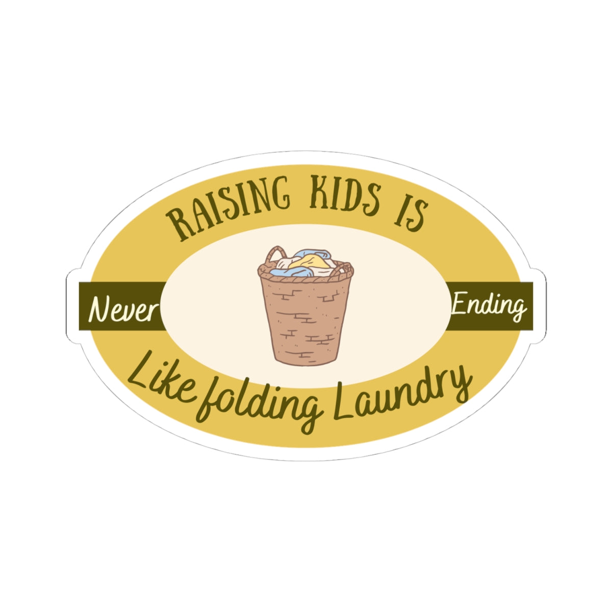 Raising Kids Kiss-Cut Stickers - Funny Parenting Decal for Moms
