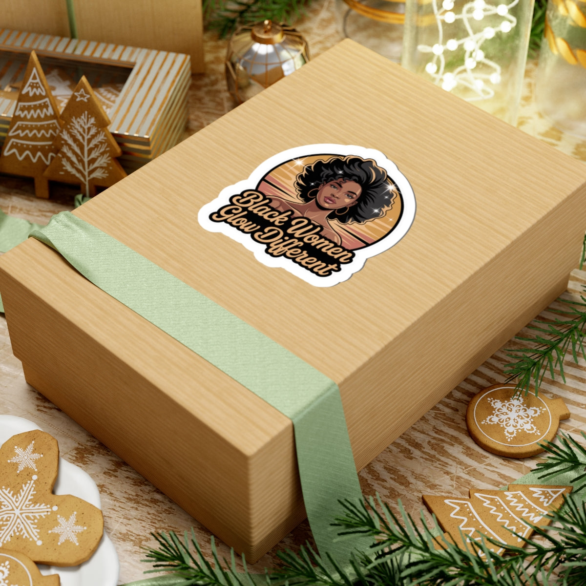 Empowering Kiss-Cut Stickers - Celebrate Black Beauty, Inspirational Decor, Laptop Stickers, Gift for Her