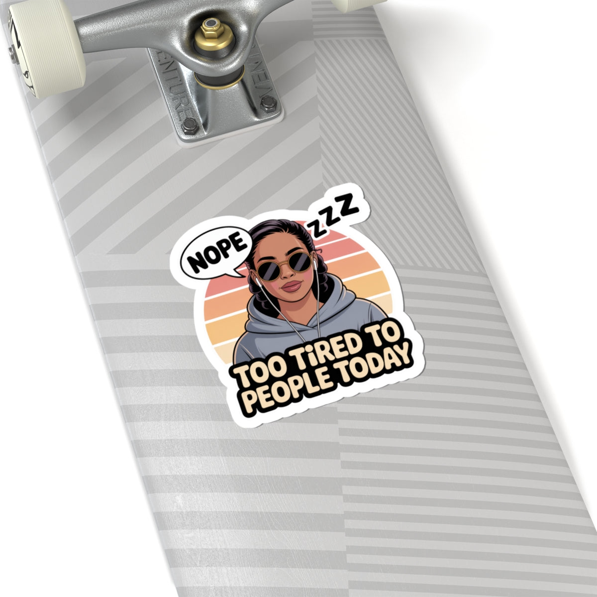 Tired People Stickers, Humorous Laptop Decals, Chill Vibes Stickers, Cute Gift for Introverts, Positive Affirmation Stickers