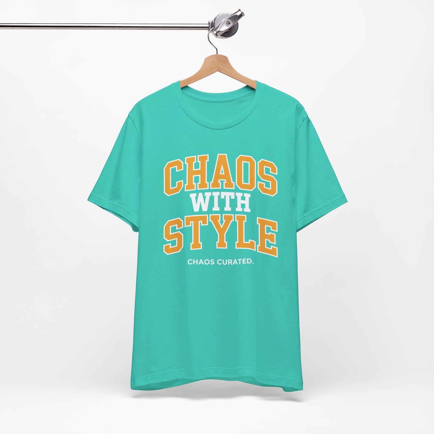 Chaos with Style T-Shirt, Unisex Jersey Tee, Trendy Graphic Tee, Casual Wear, Gift for Her, Gift for Him, Everyday Outfit
