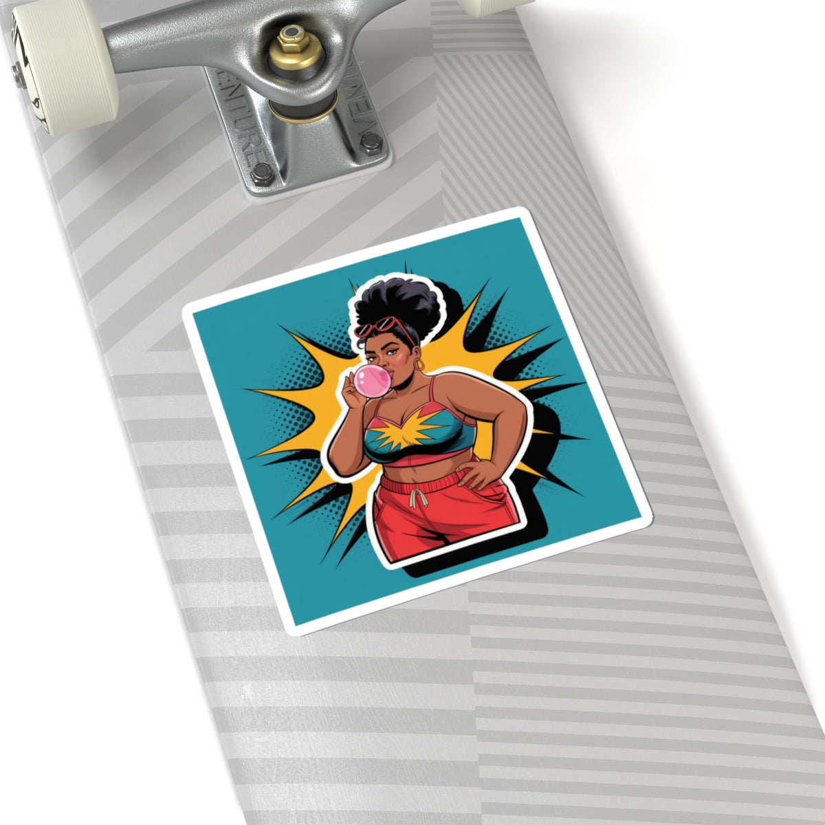 Bold Pop Art Kiss-Cut Stickers, Fun Stickers for Laptops, Water Bottles, Customizable Party Favors, Trendy Gifts for Her