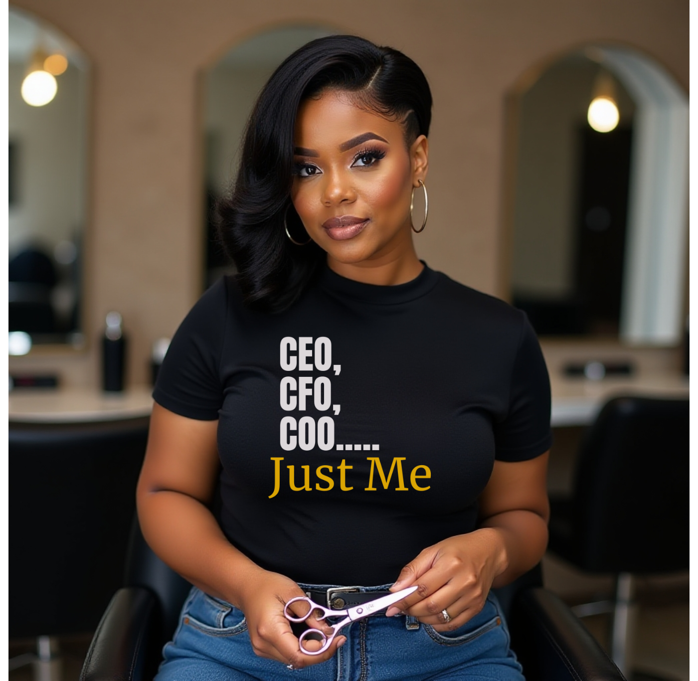CEO,CFO,Coo... Just Me Unisex Tee-Celebrate Solo Entrepreneurship