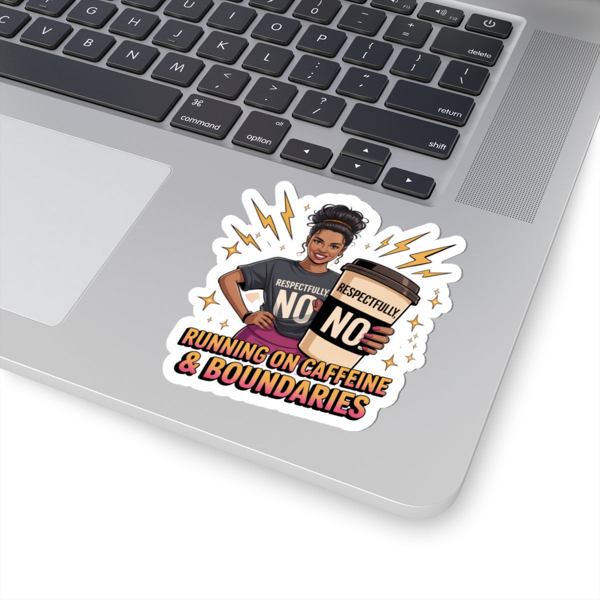Empowered Coffee Lover Kiss-Cut Stickers, Fun Planner Decor, Laptop Stickers, Gift for Friends, Sassy Quotes