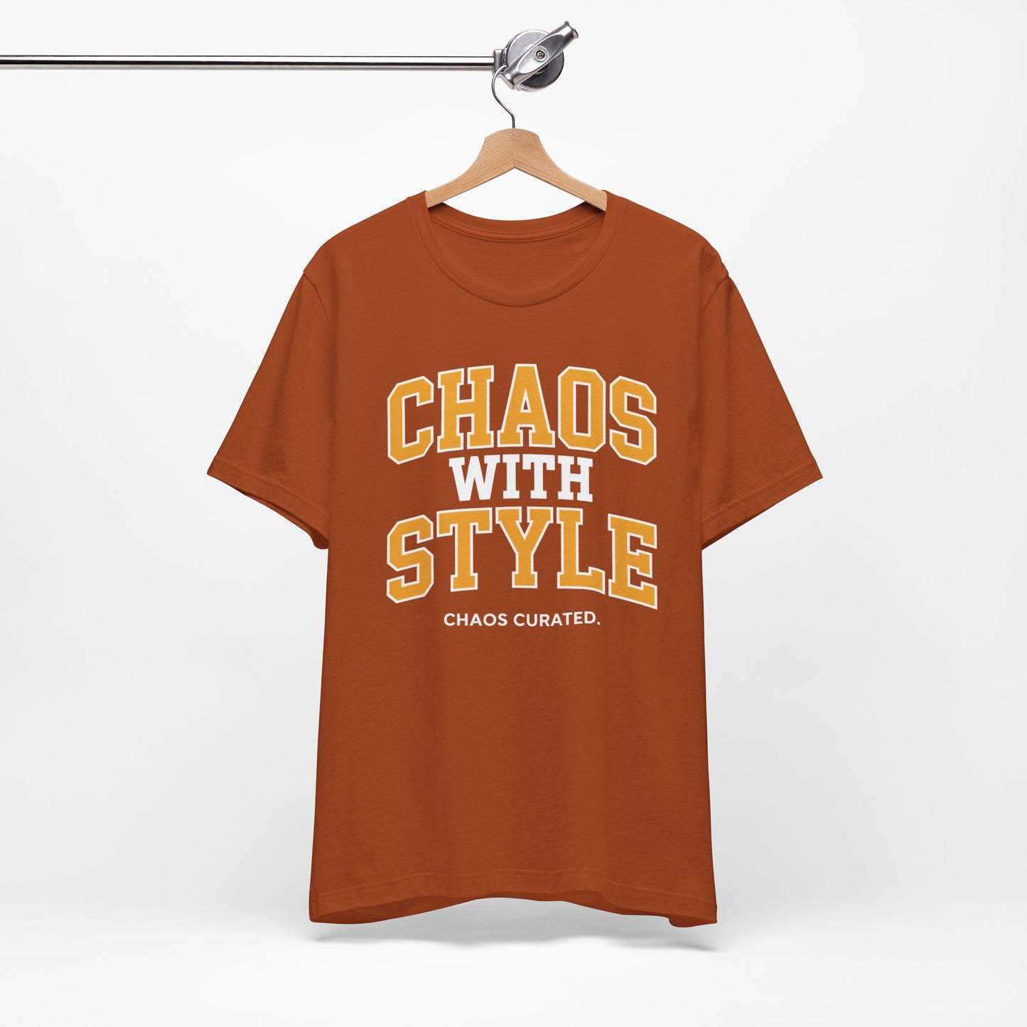 Chaos with Style T-Shirt, Unisex Jersey Tee, Trendy Graphic Tee, Casual Wear, Gift for Her, Gift for Him, Everyday Outfit