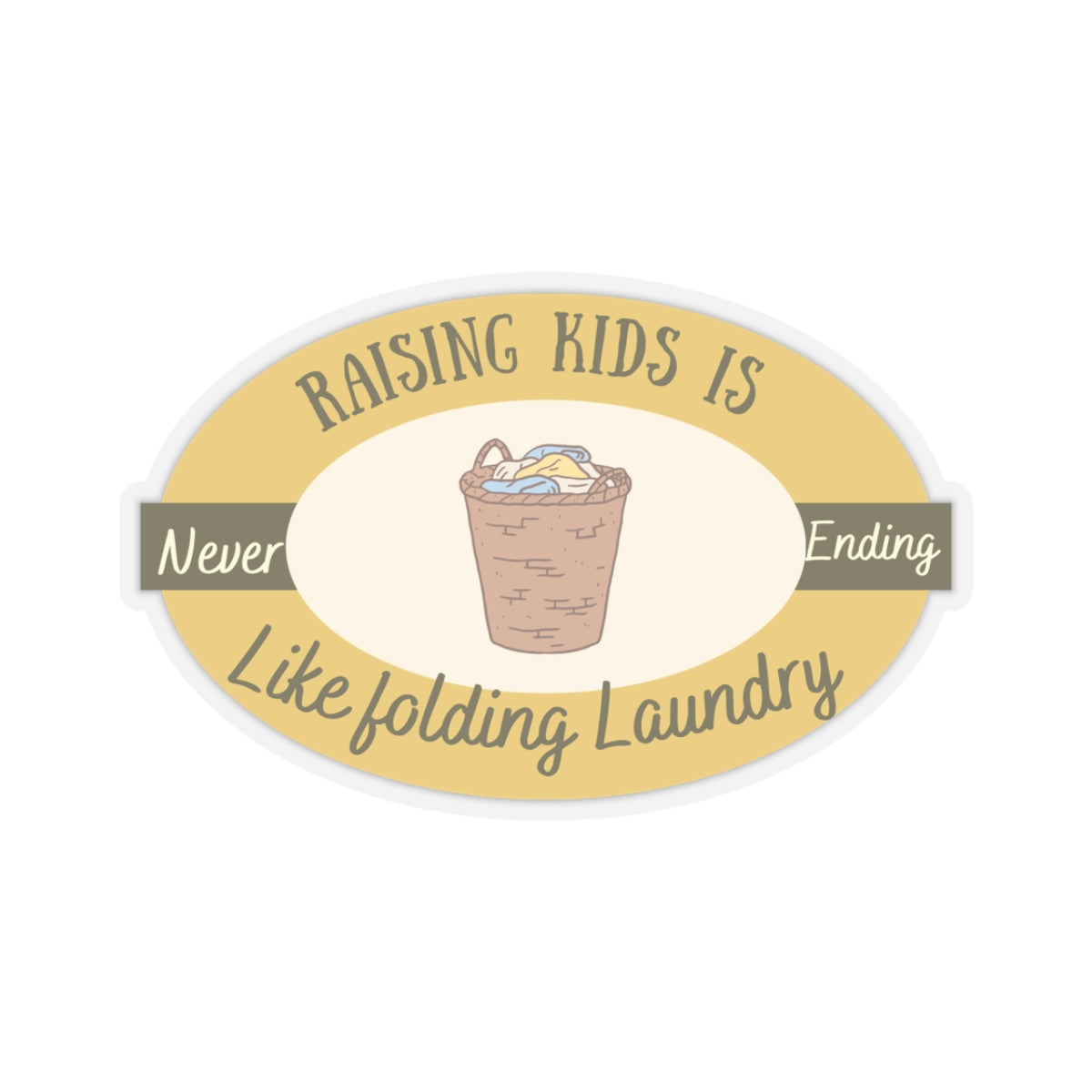 Raising Kids Kiss-Cut Stickers - Funny Parenting Decal for Moms