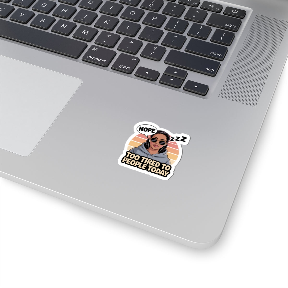 Tired People Stickers, Humorous Laptop Decals, Chill Vibes Stickers, Cute Gift for Introverts, Positive Affirmation Stickers