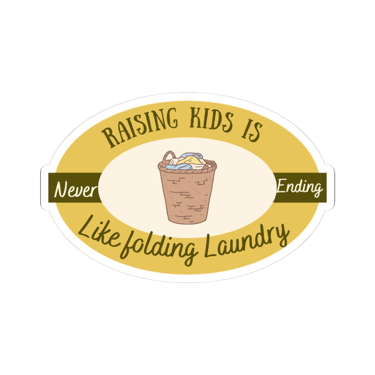Raising Kids Kiss-Cut Stickers - Funny Parenting Decal for Moms