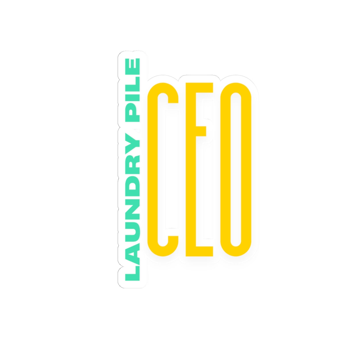 Laundry Pile CEO Kiss-Cut Stickers - Fun Laptop & Water Bottle Decals