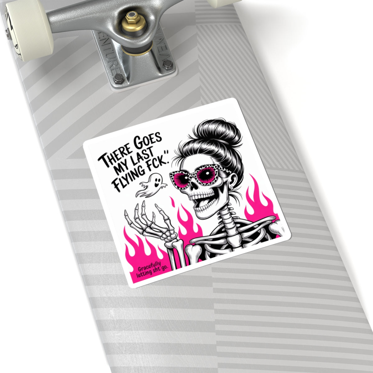 Sassy Skeleton Kiss-Cut Stickers | Fun Laptop Decor, Halloween Gifts, Quirky Party Supplies, Unique Art Stickers