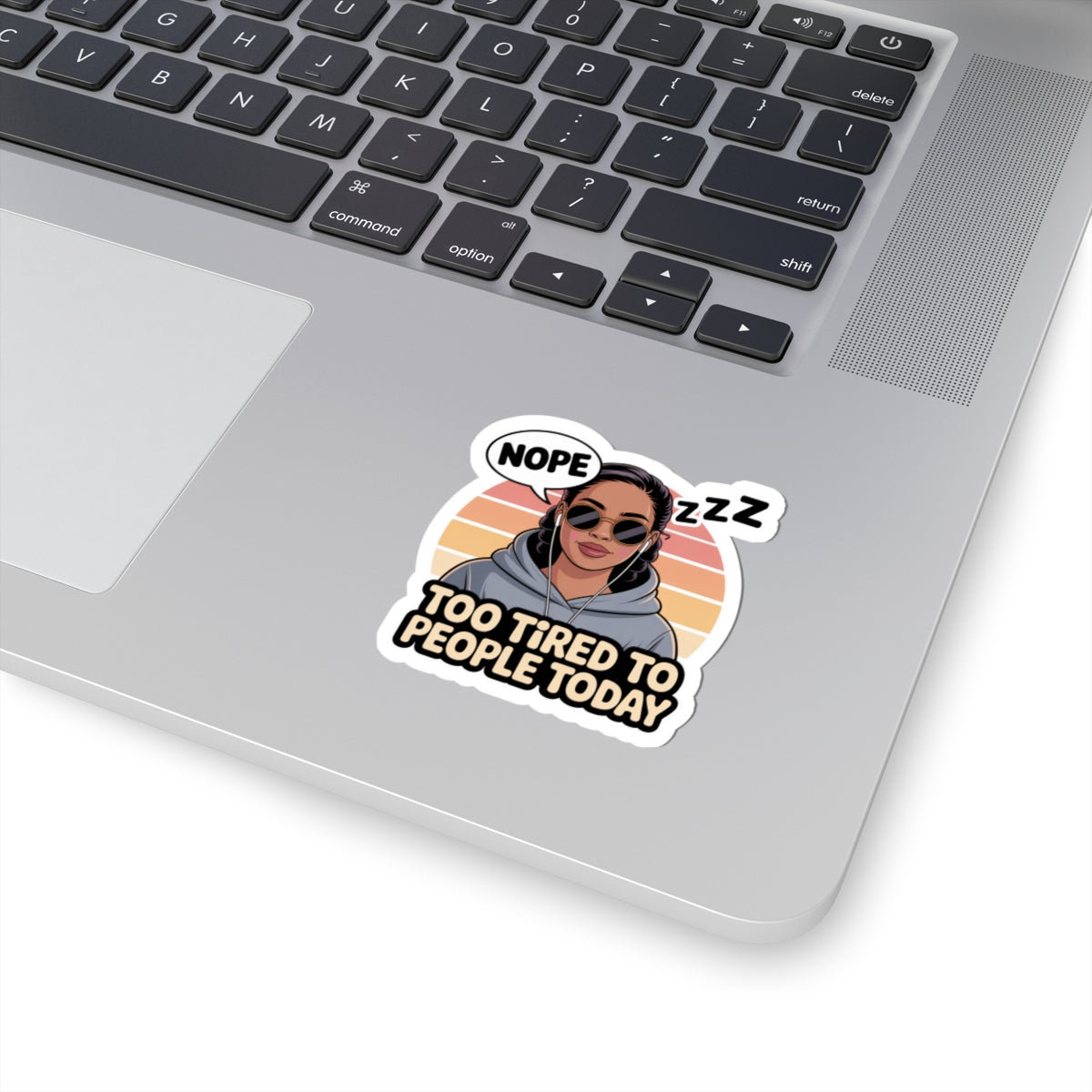 Tired People Stickers, Humorous Laptop Decals, Chill Vibes Stickers, Cute Gift for Introverts, Positive Affirmation Stickers