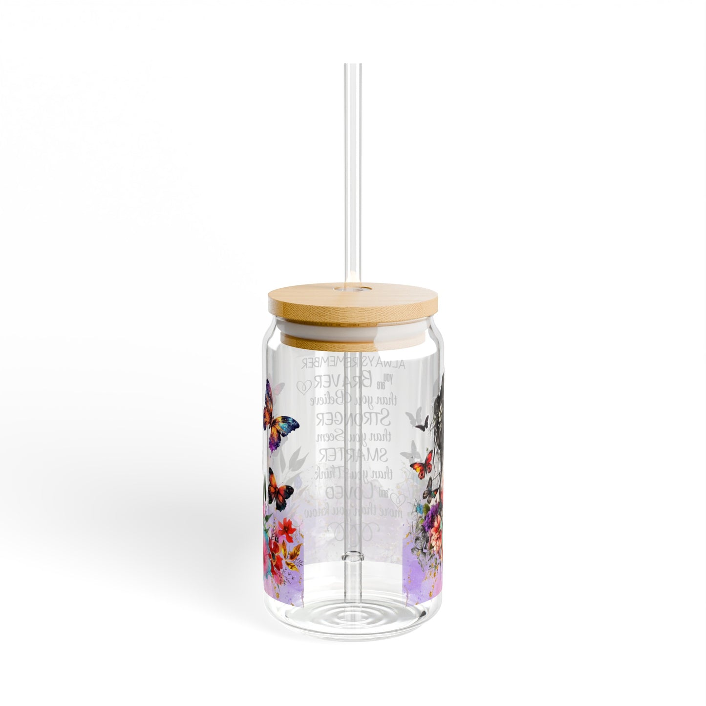 Remember You Are Braver Sipper Glass, 16oz
