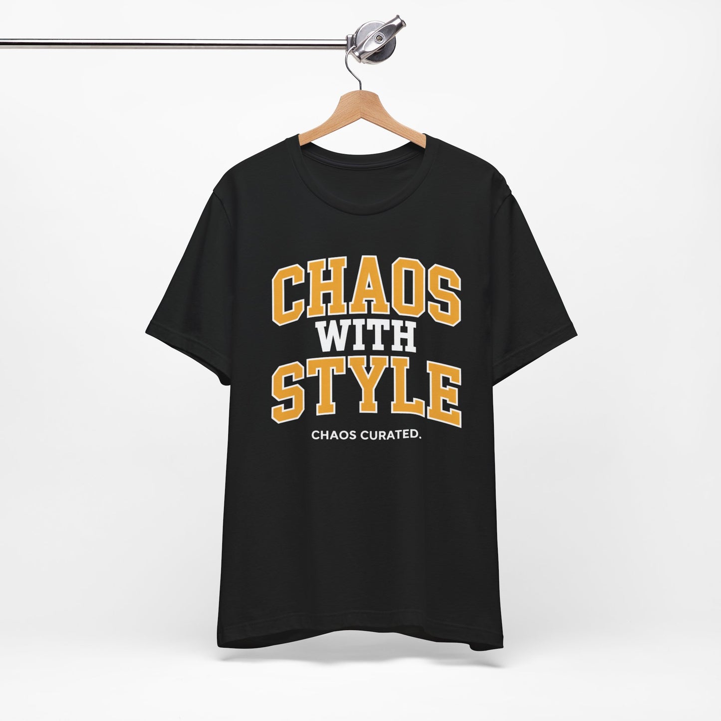 Chaos with Style T-Shirt, Unisex Jersey Tee, Trendy Graphic Tee, Casual Wear, Gift for Her, Gift for Him, Everyday Outfit