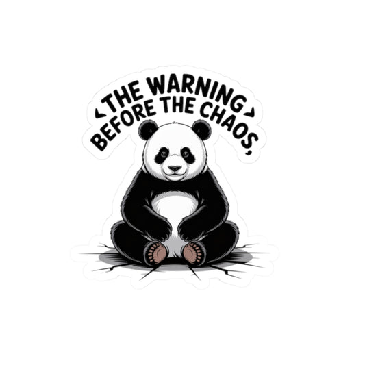 Panda Warning Kiss-Cut Stickers | Fun Stickers for Laptops, Journals, Gifts, Decor, Cool Designs