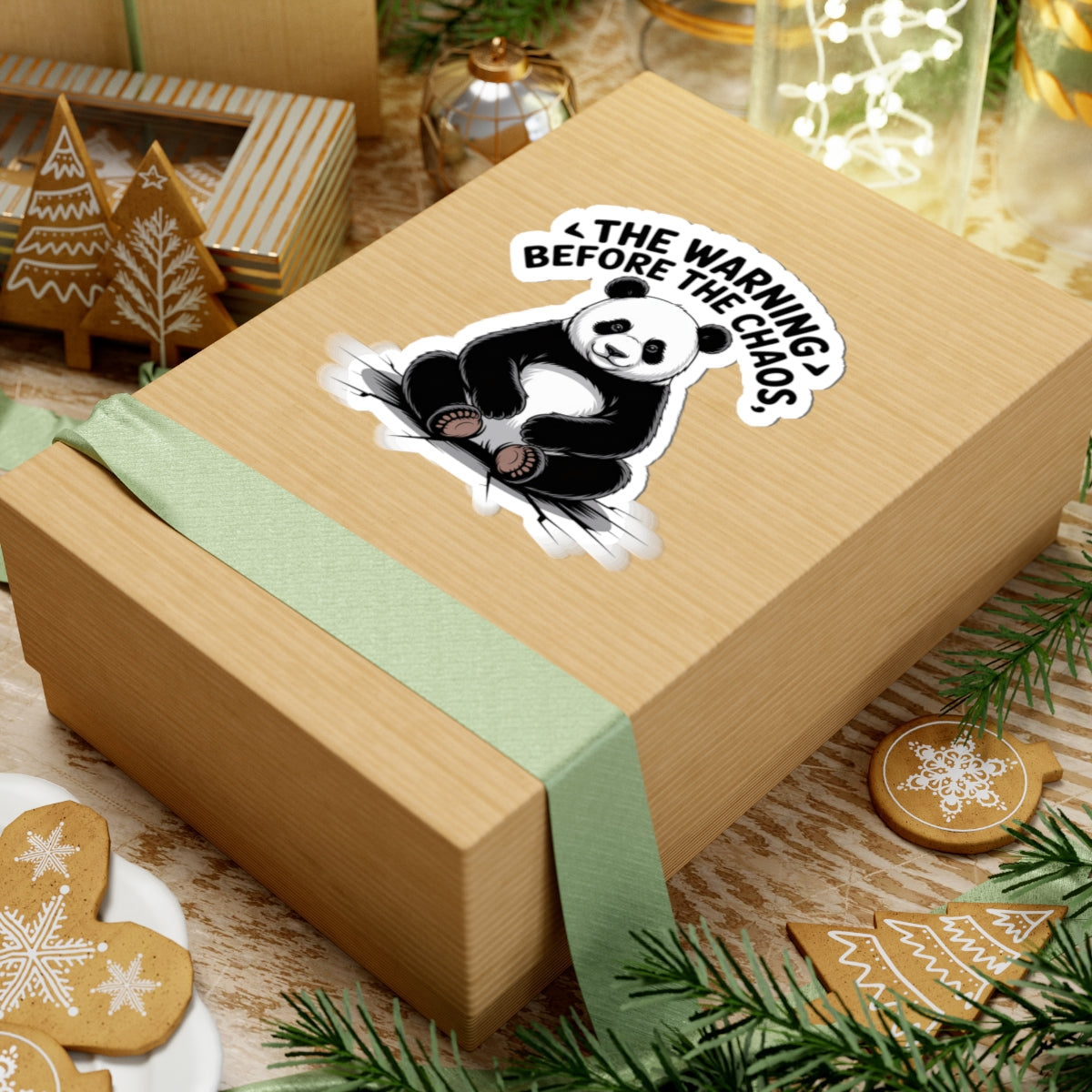 Panda Warning Kiss-Cut Stickers | Fun Stickers for Laptops, Journals, Gifts, Decor, Cool Designs