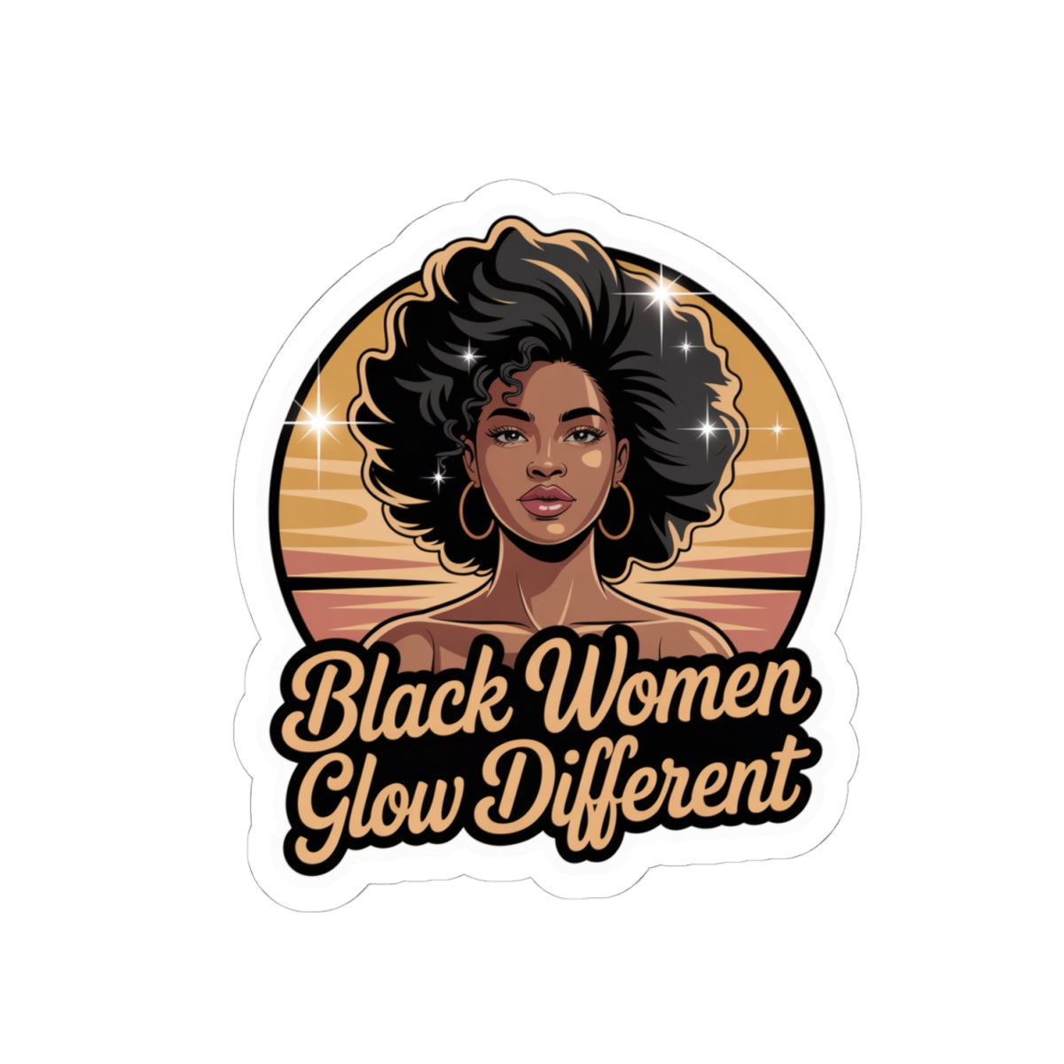 Empowering Kiss-Cut Stickers - Celebrate Black Beauty, Inspirational Decor, Laptop Stickers, Gift for Her
