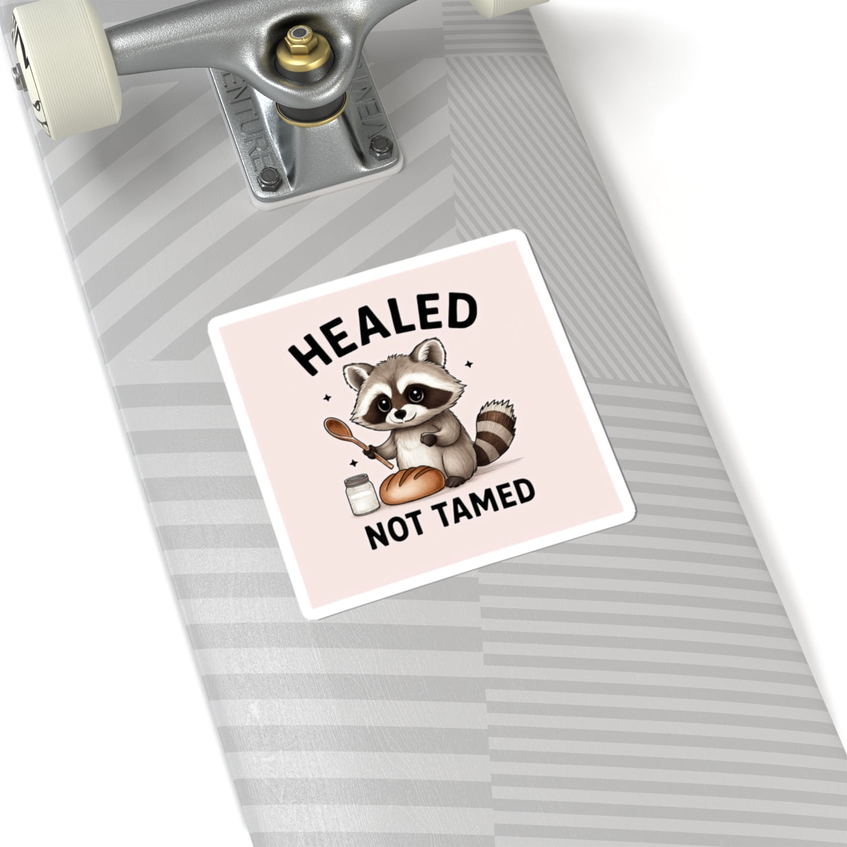 Healed Not Tamed Raccoon Stickers, Cute Animal Stickers, Laptop Decals, Planner Stickers, Gift for Animal Lovers