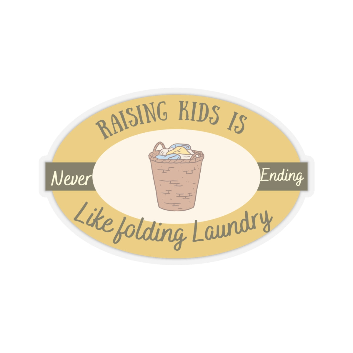 Raising Kids Kiss-Cut Stickers - Funny Parenting Decal for Moms