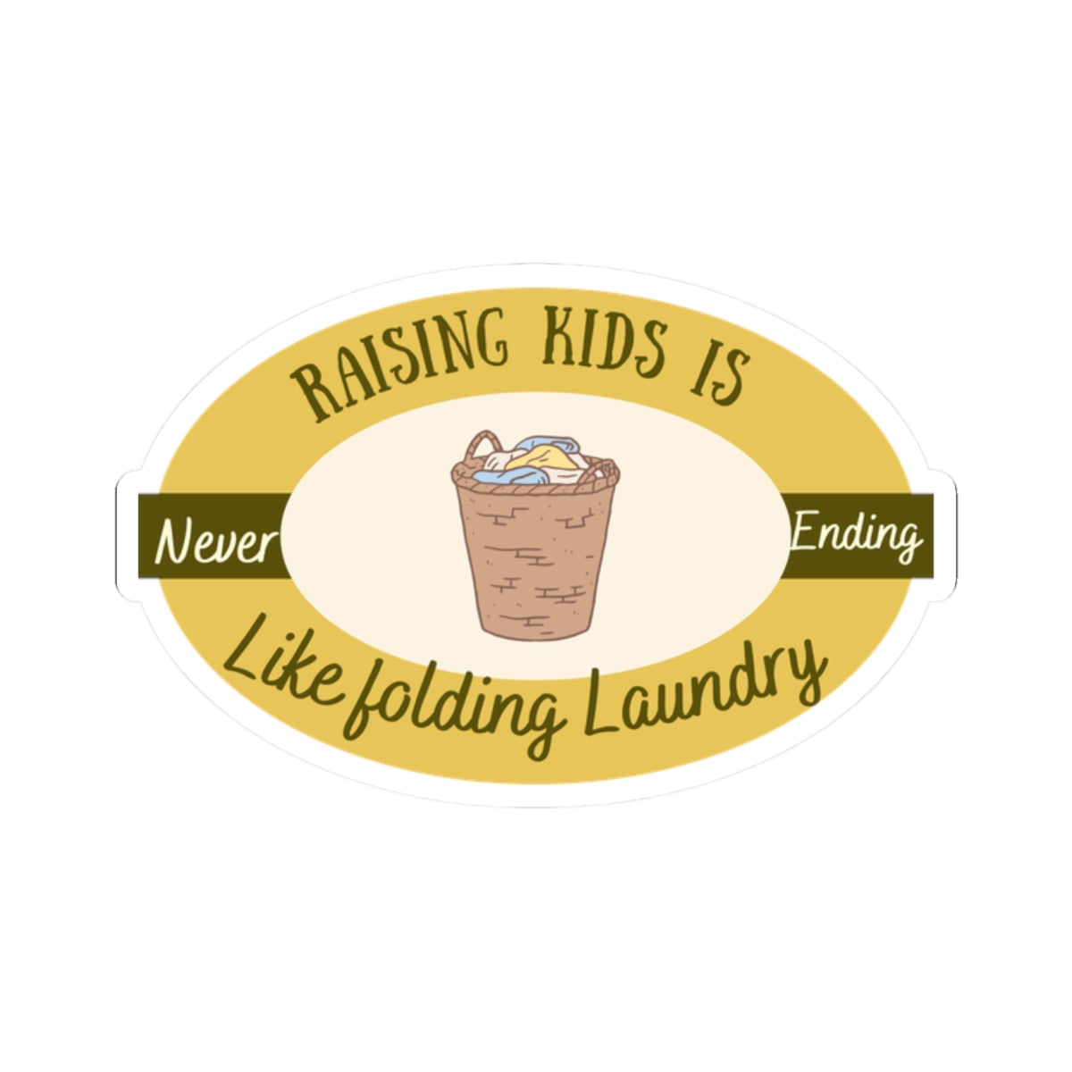 Raising Kids Kiss-Cut Stickers - Funny Parenting Decal for Moms
