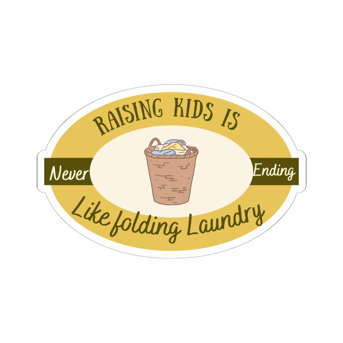 Raising Kids Kiss-Cut Stickers - Funny Parenting Decal for Moms