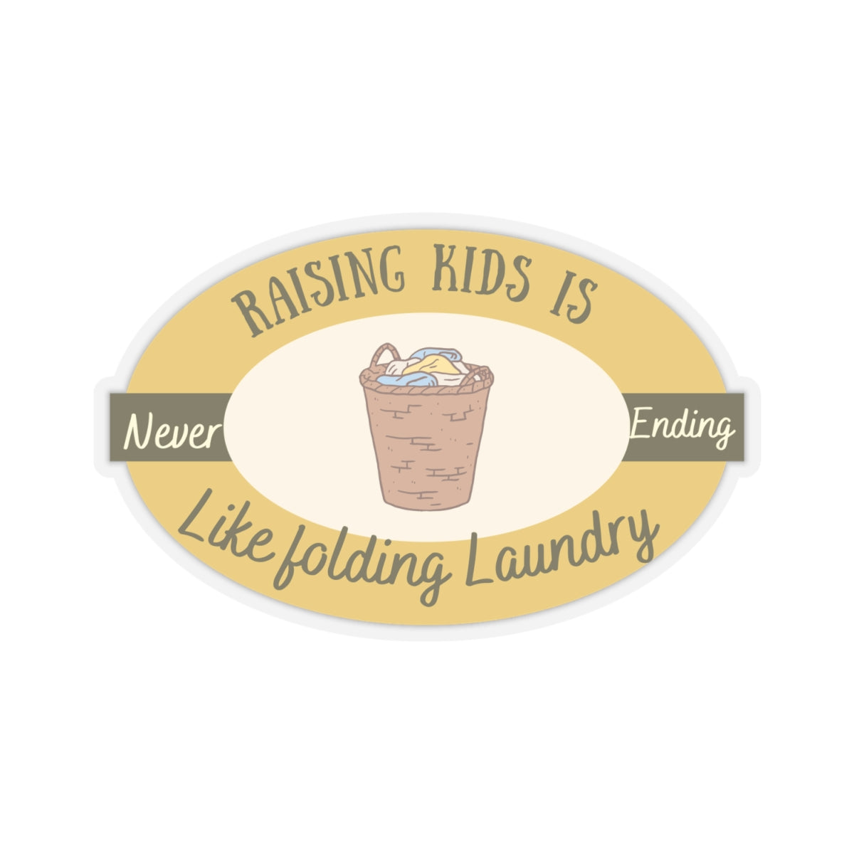 Raising Kids Kiss-Cut Stickers - Funny Parenting Decal for Moms