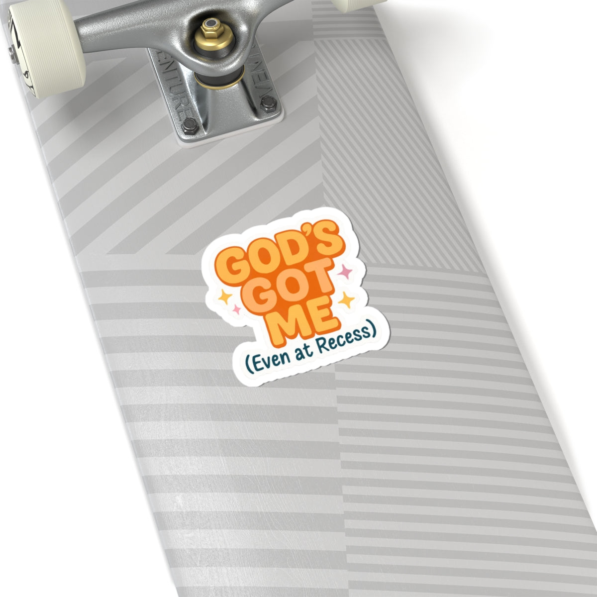 Inspirational Kiss-Cut Stickers - God's Got Me (Even at Recess) for Faith, Encouragement, Gifts, School Supplies, Home Decor