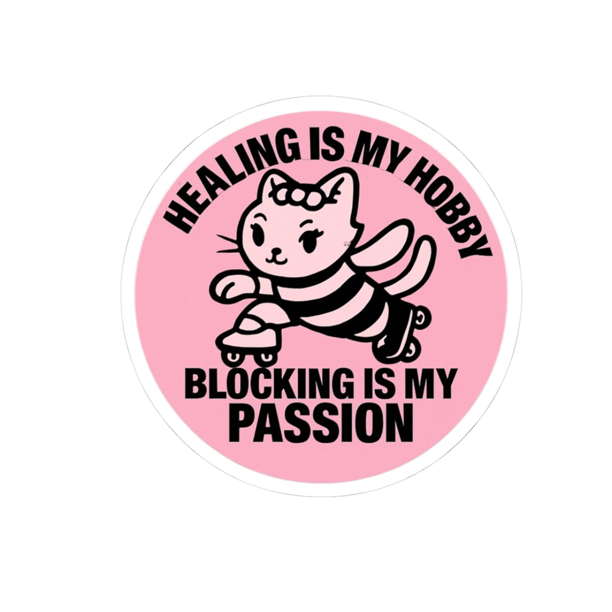 Cute Animal Healing Hobby Kiss-Cut Stickers, Fun Stickers for Water Bottles, Laptop Decor, Gifts for Cat Lovers, Journal Accessories
