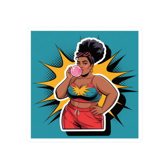 Bold Pop Art Kiss-Cut Stickers, Fun Stickers for Laptops, Water Bottles, Customizable Party Favors, Trendy Gifts for Her