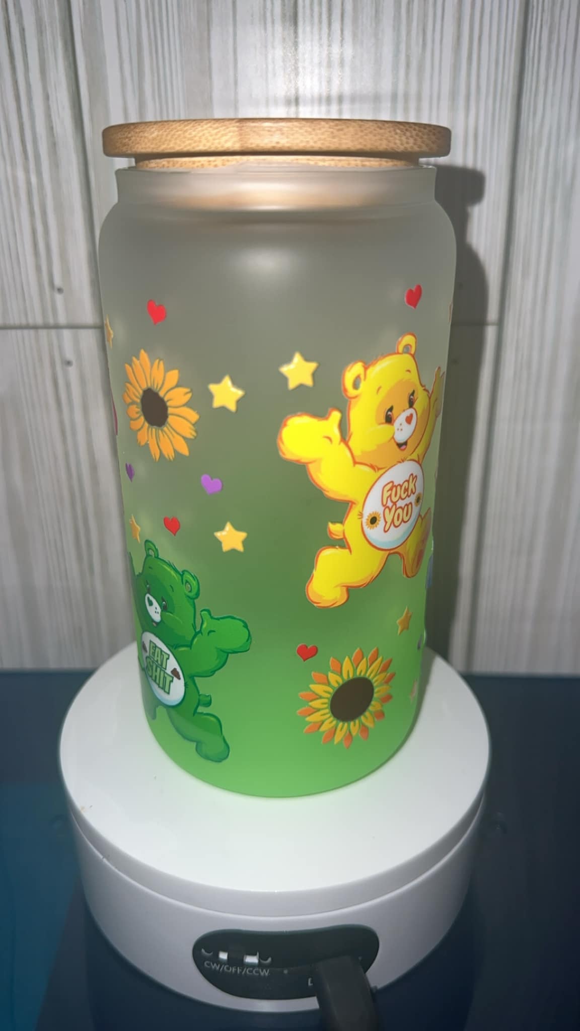 Care Bears adult glass tumbler