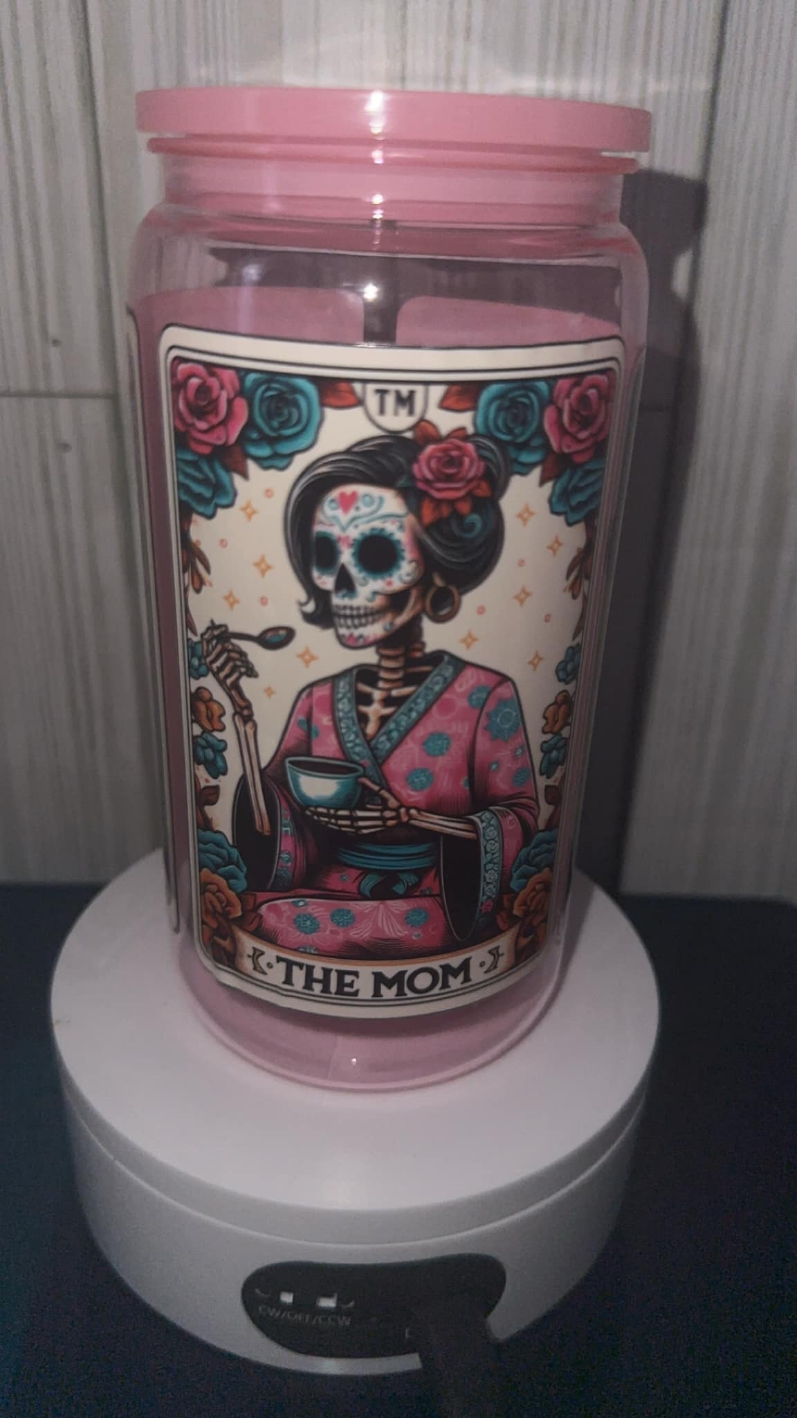 My last flying fuck acrylic Skeleton lady tumbler cup