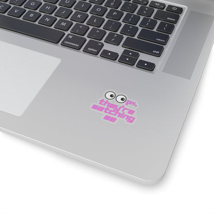Funny Kiss-Cut Stickers - 'Oops, They're Watching Me' Decals for Laptops & Notebooks