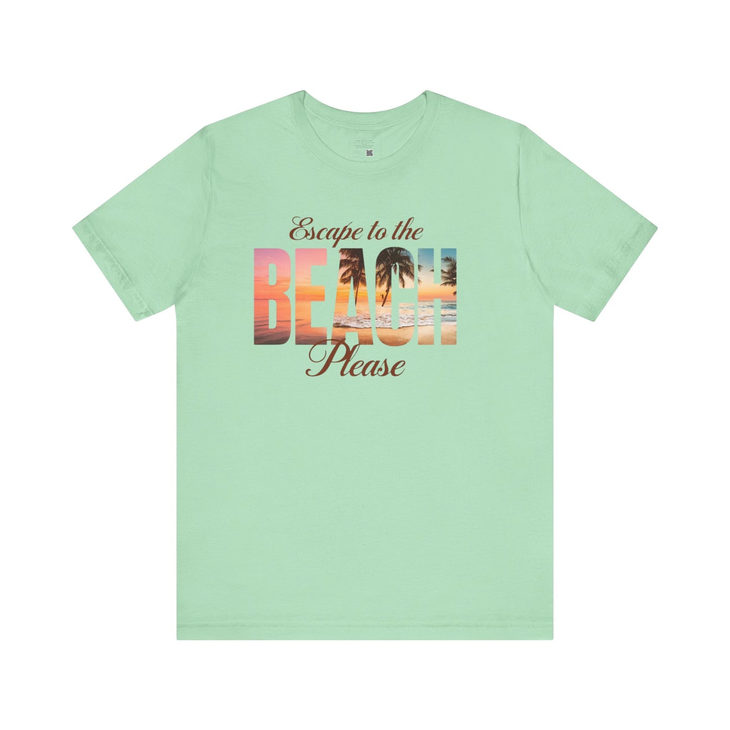 Escape to the Beach Unisex Tee, Summer T-Shirt, Beachwear, Vacation Shirt, Gift for Beach Lovers, Casual Summer Top