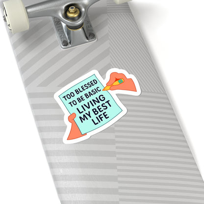 Kiss-Cut Stickers - Inspirational 'Living My Best Life' Stickers, Motivational Stickers, Laptop Decals, Journaling Supplies, Gift for [...]