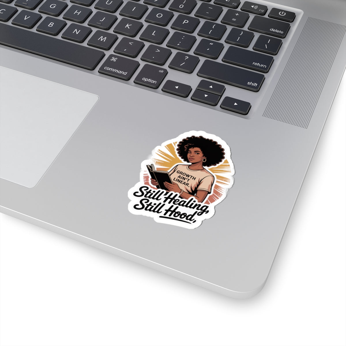 Inspirational Kiss-Cut Stickers, Motivational Laptop Stickers, Growth Ain't Linear Vinyl Decals, Empowering Art Stickers, Self-Healing Gifts