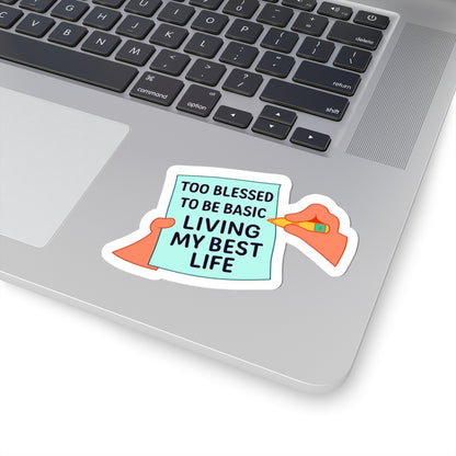 Kiss-Cut Stickers - Inspirational 'Living My Best Life' Stickers, Motivational Stickers, Laptop Decals, Journaling Supplies, Gift for [...]