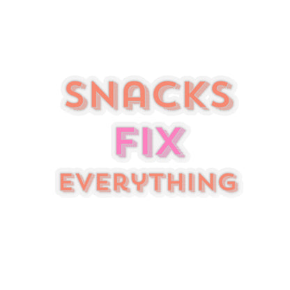 Snacks Fix Everything Kiss-Cut Stickers - Fun Vinyl Decals for Snacks Lovers