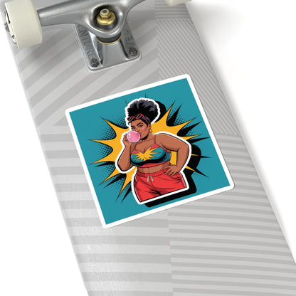Bold Pop Art Kiss-Cut Stickers, Fun Stickers for Laptops, Water Bottles, Customizable Party Favors, Trendy Gifts for Her