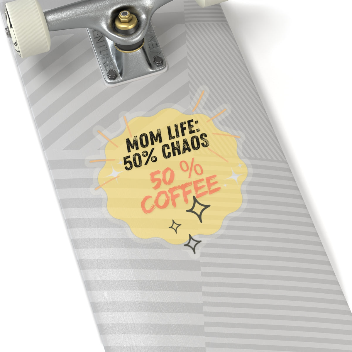 Mom Life Kiss-Cut Stickers - 50% Chaos 50% Coffee