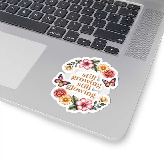 Floral Inspirational Kiss-Cut Stickers | Perfect for Journals, Laptops, Water Bottles, Gifts, and Celebrations