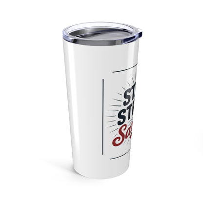 Stars Stripes and Sarcasm Tumbler – Funny July 4th Mug for Women, Patriotic Sass, Red White & Boujee Cup Gift