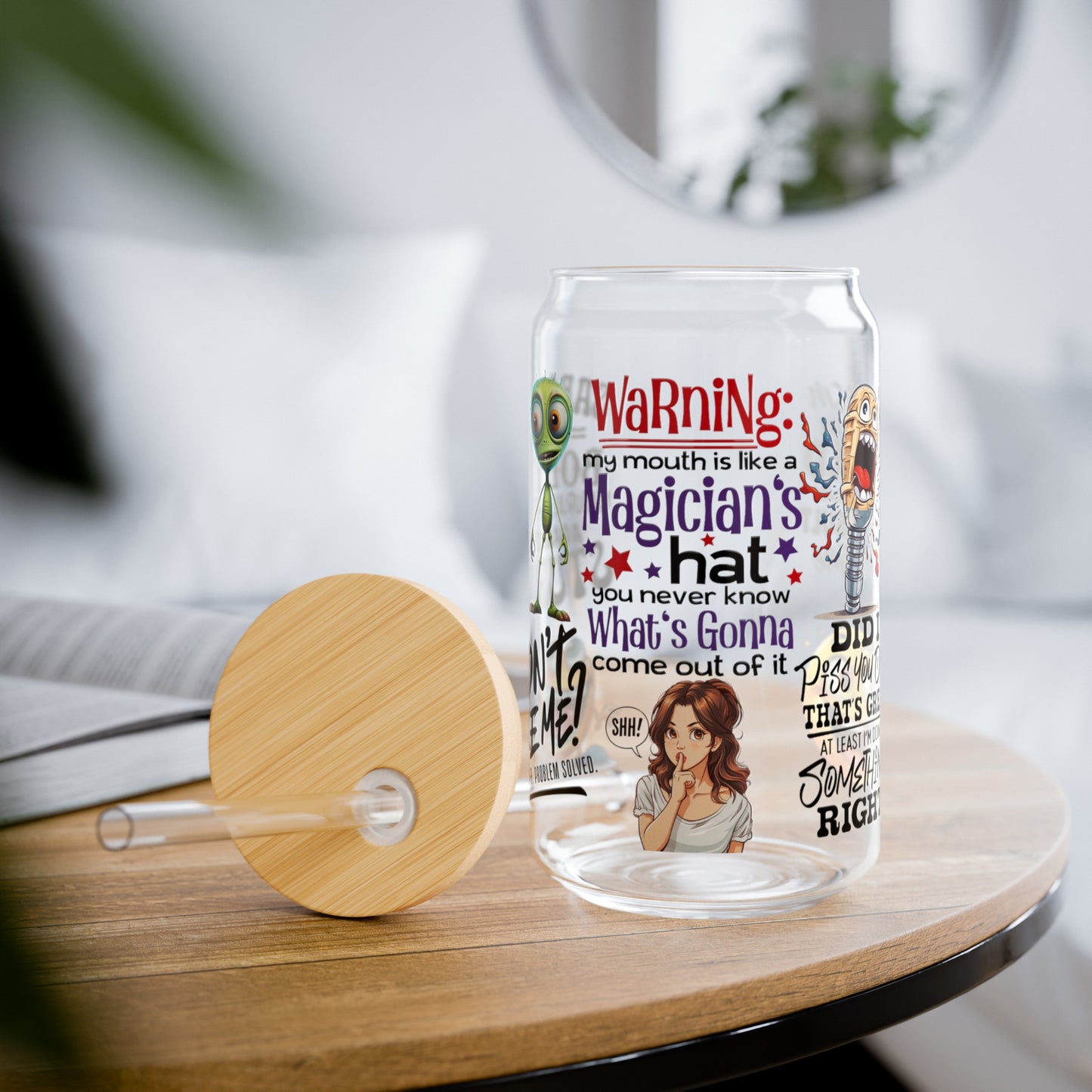 Sarcastic Sipper Glass, 16oz