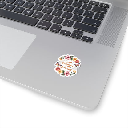 Floral Inspirational Kiss-Cut Stickers | Perfect for Journals, Laptops, Water Bottles, Gifts, and Celebrations