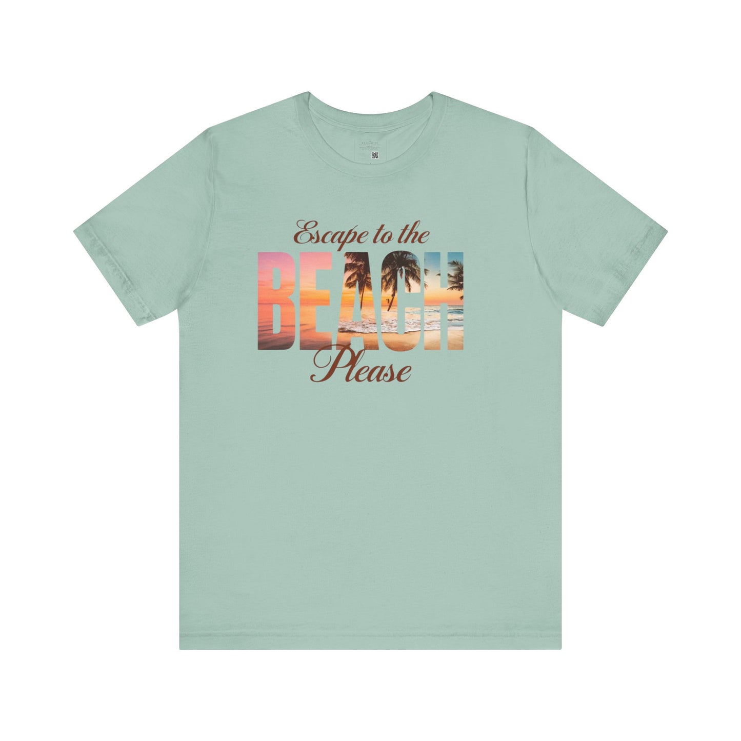 Escape to the Beach Unisex Tee, Summer T-Shirt, Beachwear, Vacation Shirt, Gift for Beach Lovers, Casual Summer Top
