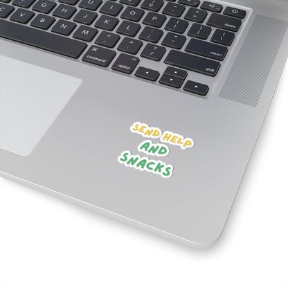 Fun Kiss-Cut Stickers - 'Send Help and Snacks'