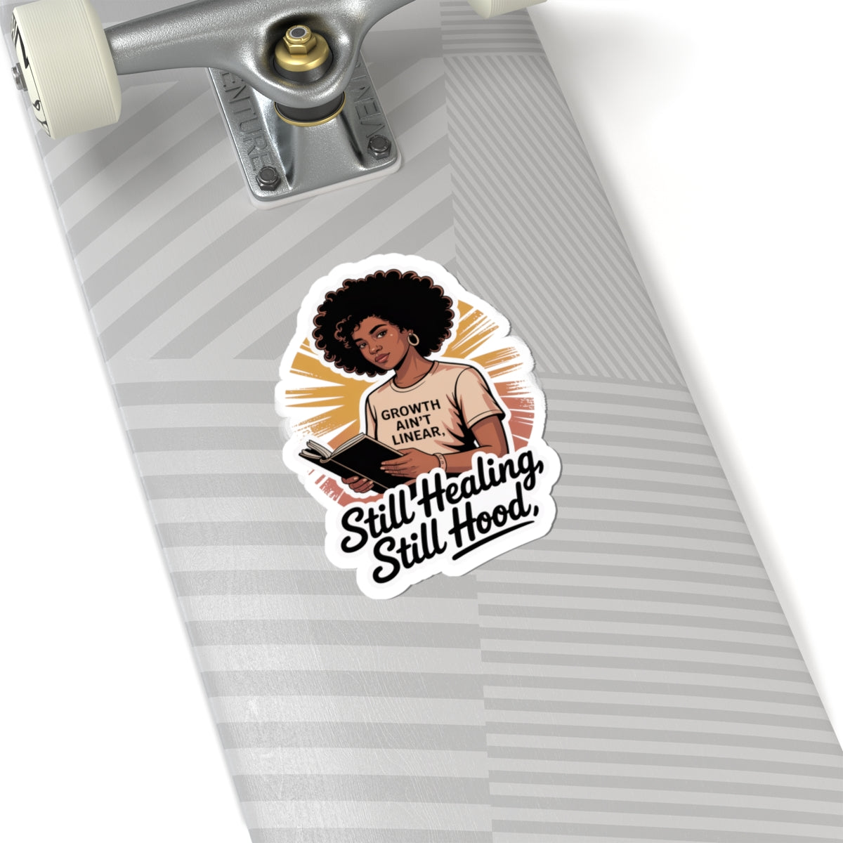 Inspirational Kiss-Cut Stickers, Motivational Laptop Stickers, Growth Ain't Linear Vinyl Decals, Empowering Art Stickers, Self-Healing Gifts