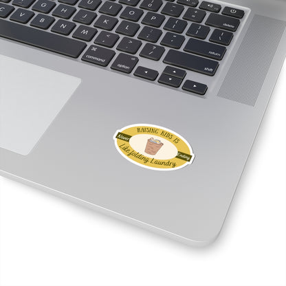 Raising Kids Kiss-Cut Stickers - Funny Parenting Decal for Moms
