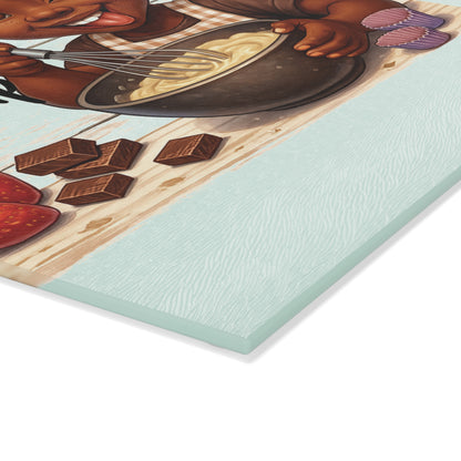 Mom Fuel Glass Cutting Board - Fun Kitchen Decor, Gift for Moms, Mother's Day, Cooking Enthusiasts, Unique Kitchen Accessory