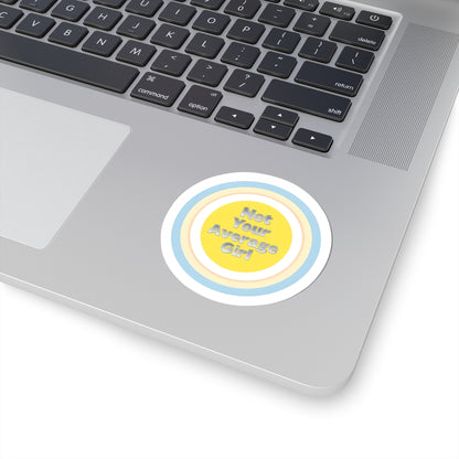 Kiss-Cut Stickers with 'Not Your Average Girl' Design, Fun Laptop Decals, Personalized Gifts, Cute Stationery, Trendy Wall Decor