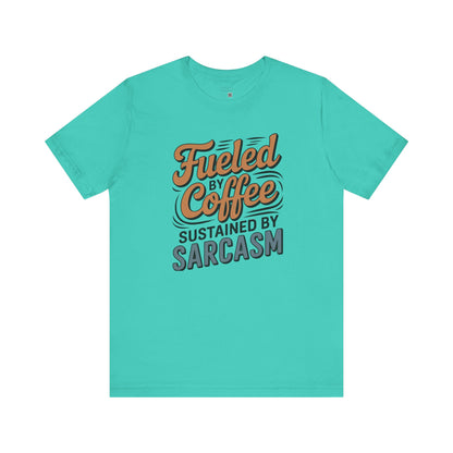 Fueled by Coffee, Sustained by Chaos Tee – Funny Mom Shirt | Sarcastic Graphic Tee | Coffee Addict Shirt | Bella+Canvas Unisex Fit